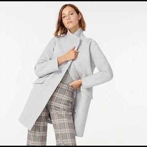 J.CREW Stadium Cloth Wool Coat in Heather Grey